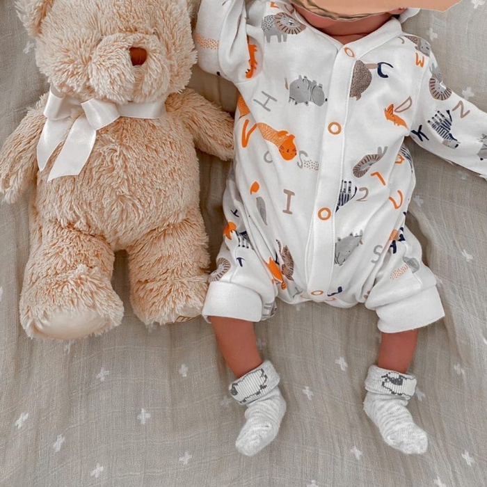 Personalized First Teddy Bear  wooden baby keepsake toy by Mommy's Charms