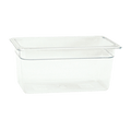 White polycarbonate food pan on a white background