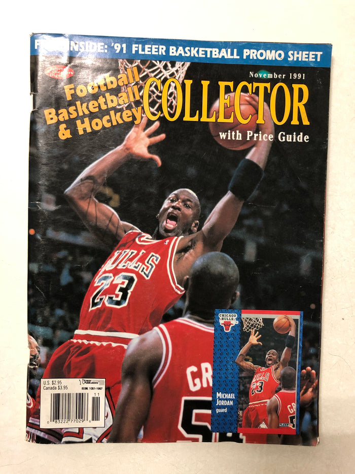 Football Basketball & Hockey Collector November 1991 - Slick Cat Books