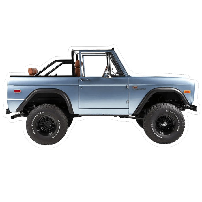 Ford Bronco Early-Model Vinyl Decal / Sticker, Side-View, Blue - ZSPEC Design LLC - Decals - Decal, ford, fordgt, fox, gt40, lifestyle, mustang, s197, s550, sn95, sticker - zspecdesign.com