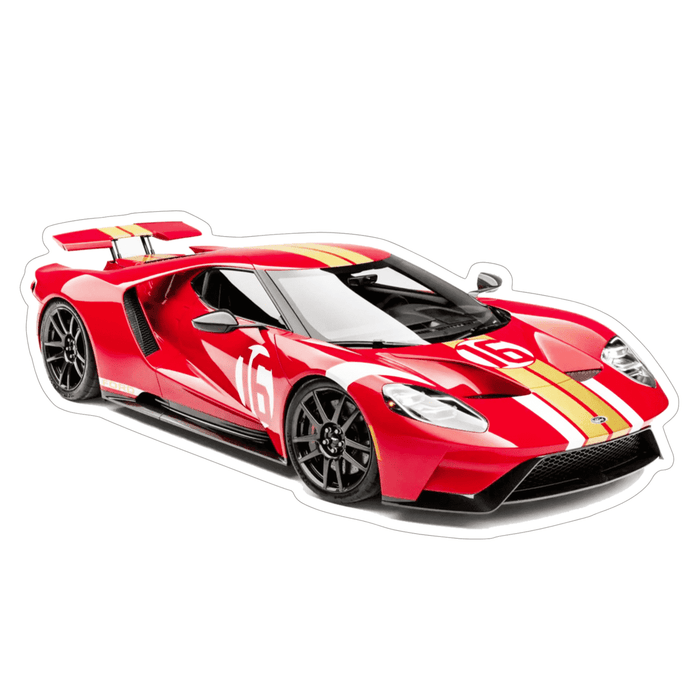 Ford GT Super-Car Quarter-View Vinyl Decal / Sticker, Red - ZSPEC Design LLC - Decals - Decal, ford, fordgt, fox, gt40, lifestyle, mustang, s197, s550, sticker - zspecdesign.com