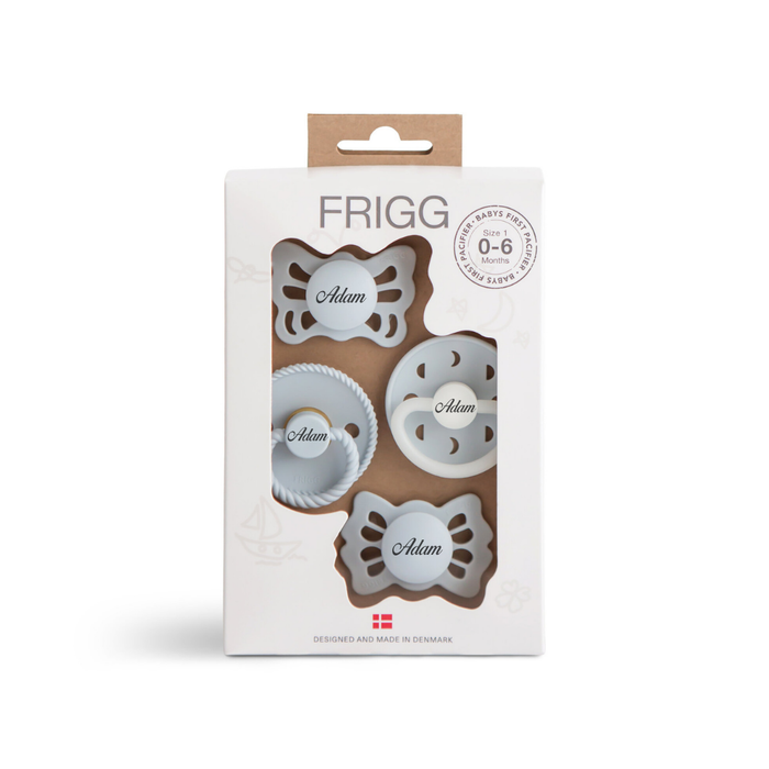 FRIGG Baby's First Pacifier Set – 4-Pack Newborn Dummy