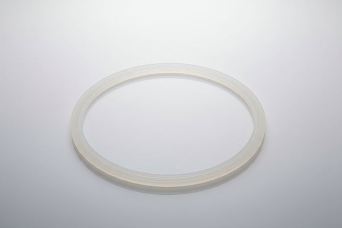 Clear circular gasket for Balboa 50mm diverter assemblies, approx. 104ƒ??mm outer and 60ƒ??mm inner diameter, designed to create a watertight seal in spa plumbing systems.