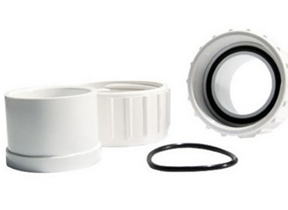Gecko 50mm barrel union fitting for boost pump and circulation pump connections, part number 52272000, used in spa and hot tub plumbing systems.