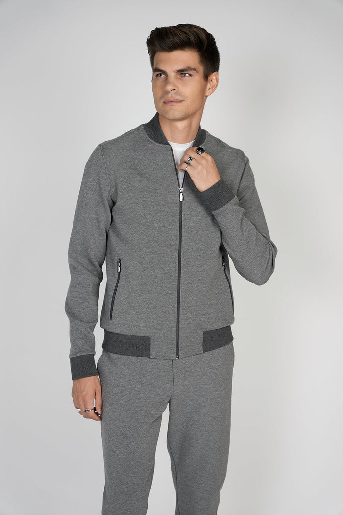 Grey Bomber Jacket
