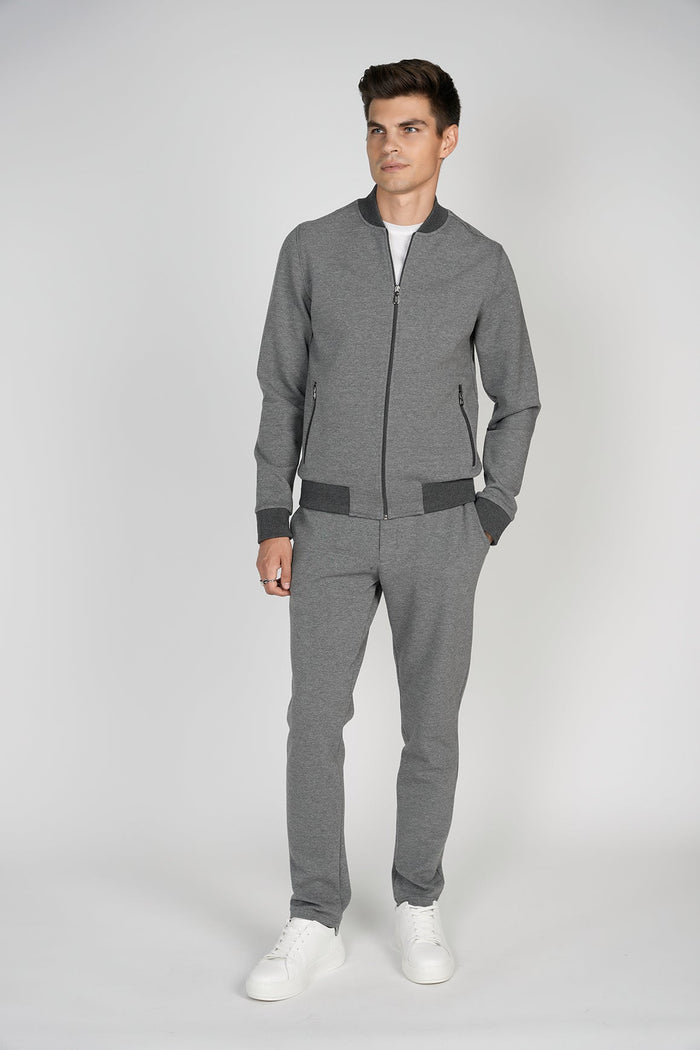 Grey Bomber Jacket