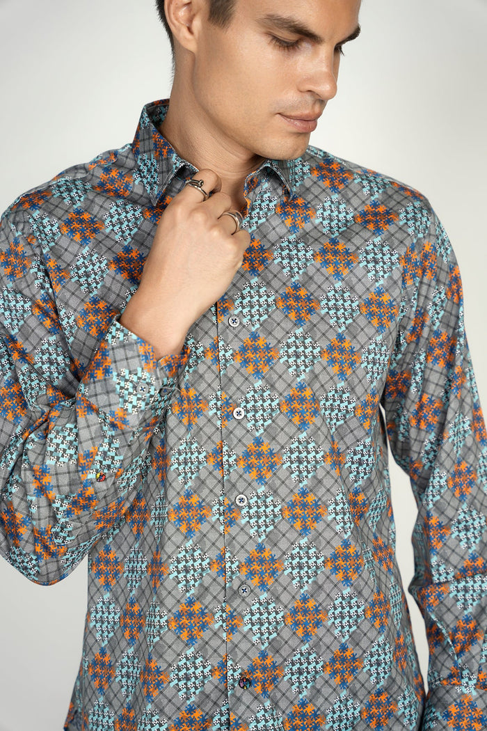 Grey Teal Shirt Signature Collection