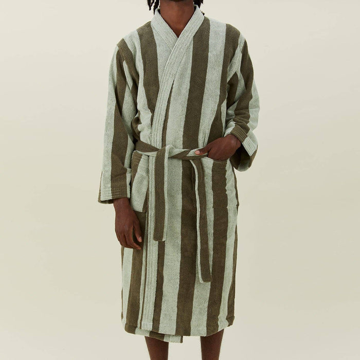 Thick Striped Colorful Bathrobes at Golden Rule Gallery