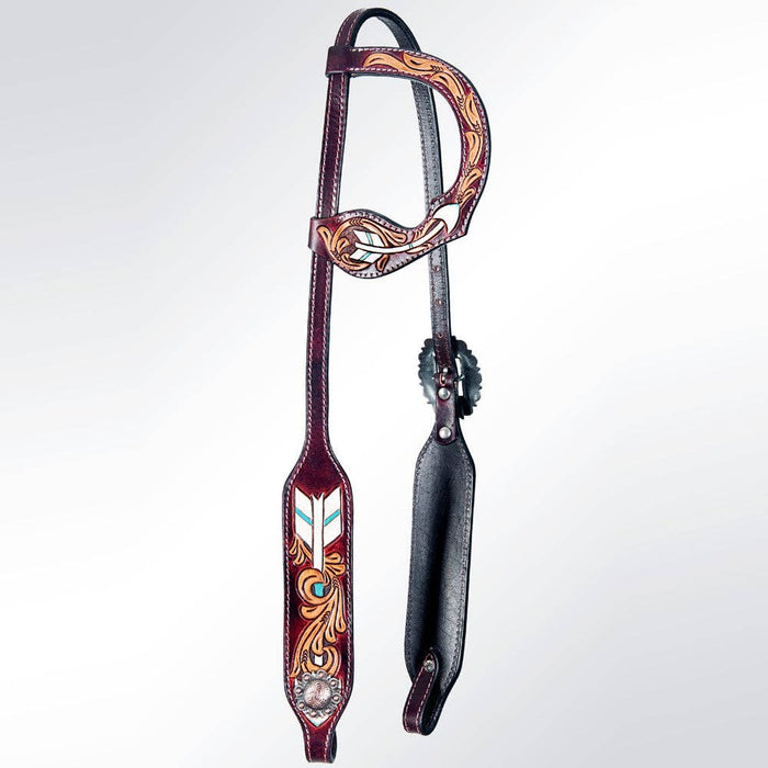 HILASON - American Darling ADPAF119-HS Western Horse Floral One Ear Headstall Leather