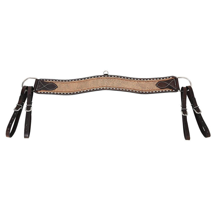 HILASON - COMFYTACK Western Leather Horse Tripping Breast Collar Brown Basket Weave