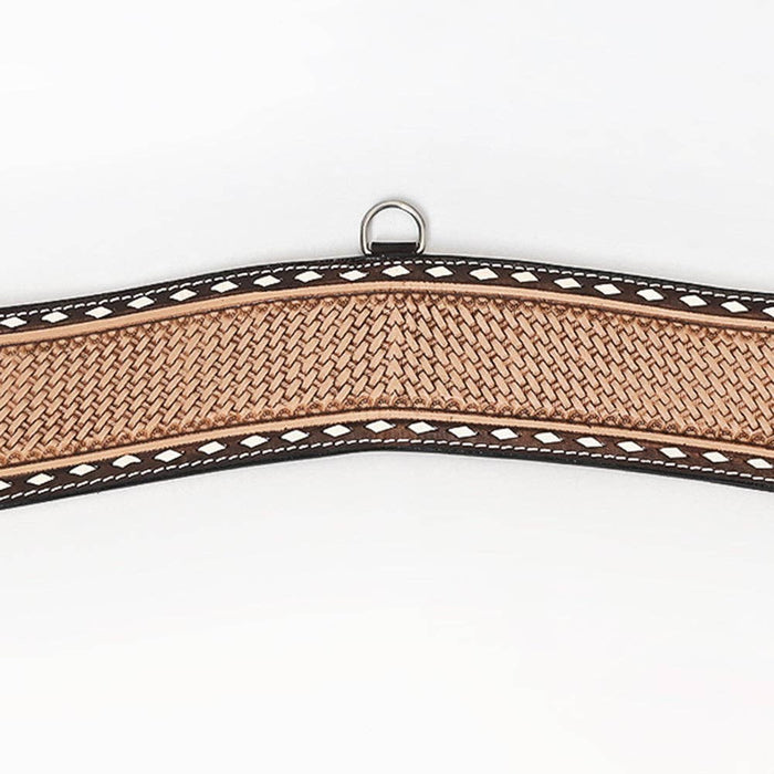HILASON - COMFYTACK Western Leather Horse Tripping Breast Collar Brown Basket Weave