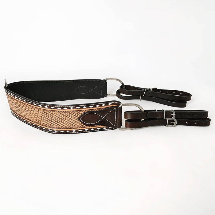 HILASON - COMFYTACK Western Leather Horse Tripping Breast Collar Brown Basket Weave