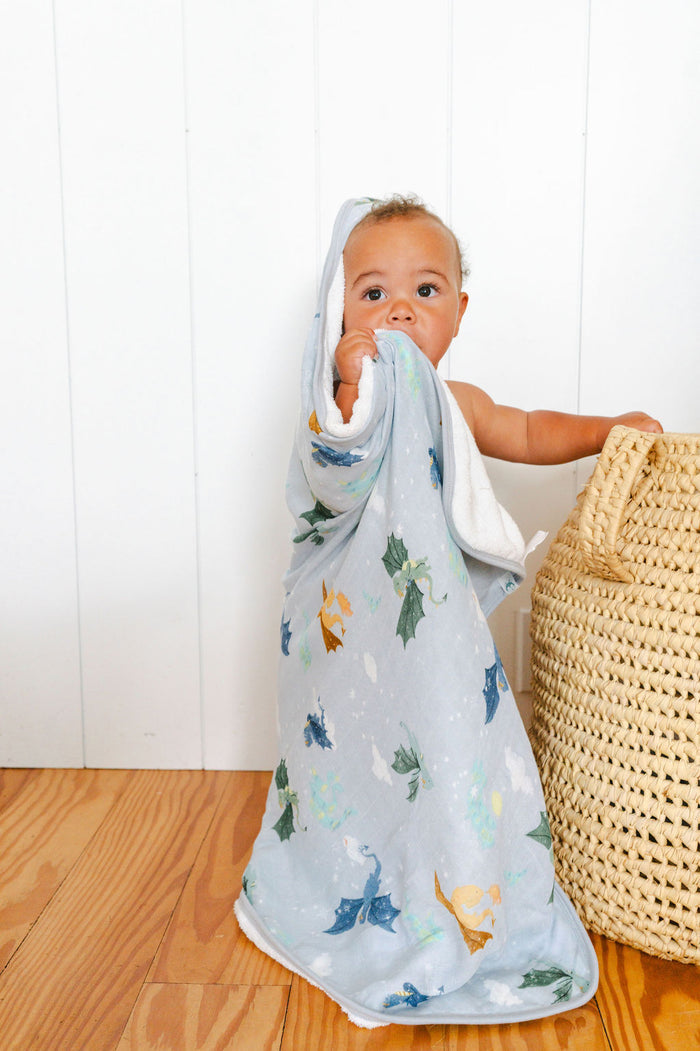 Baby Hooded Towel - Magical Dragons