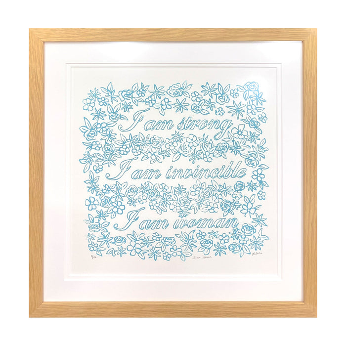 I am Woman Original Block Print