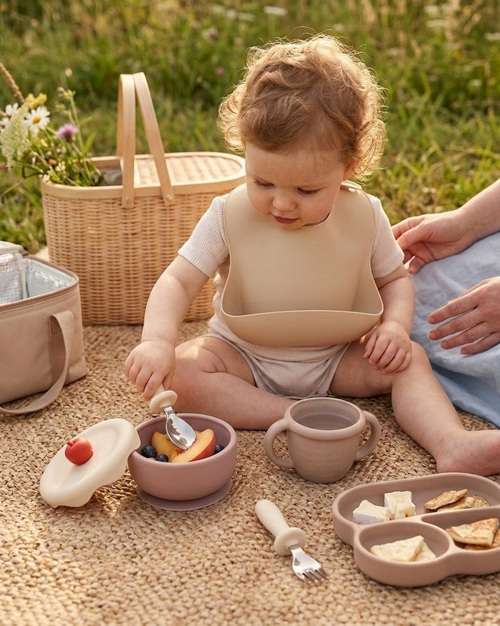 Ice Cream Silicone Baby Feeding Set – 6-Piece Mealtime Set