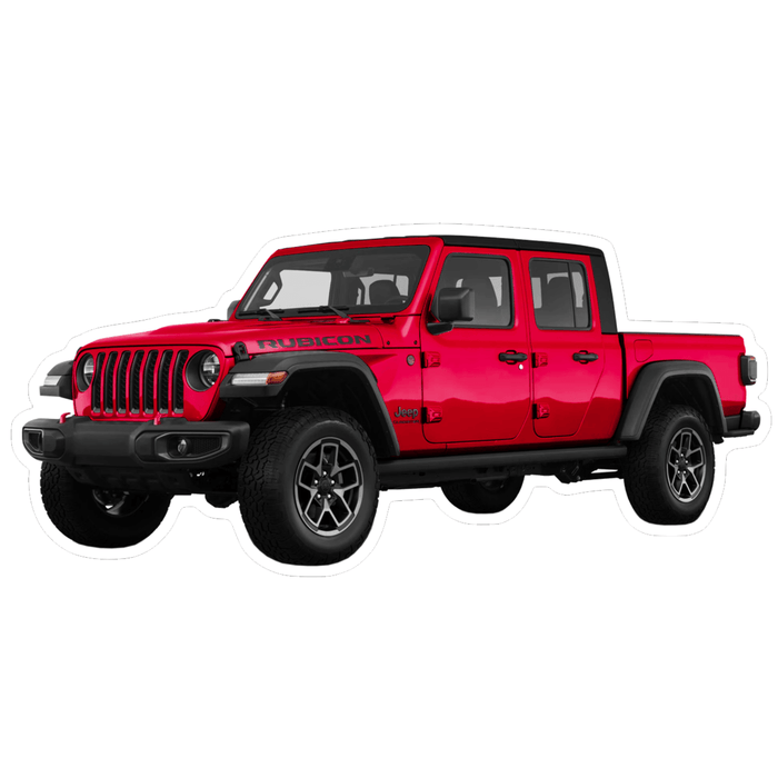 Jeep Gladiator Red Rubicon Vinyl Decal / Sticker - ZSPEC Design LLC - Decals - Decal, ford, fordgt, fox, gt40, lifestyle, mustang, s197, s550, sn95, sticker - zspecdesign.com
