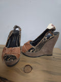 Jessica Simpson Python Heel Sandals - Size 6
