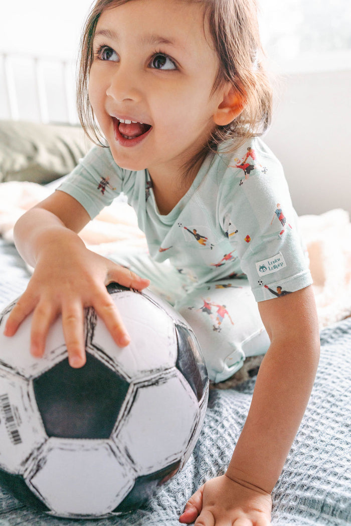 Kids Pajama Set - The Beautiful Game | TENCEL™ Short Sleeve Summer PJs