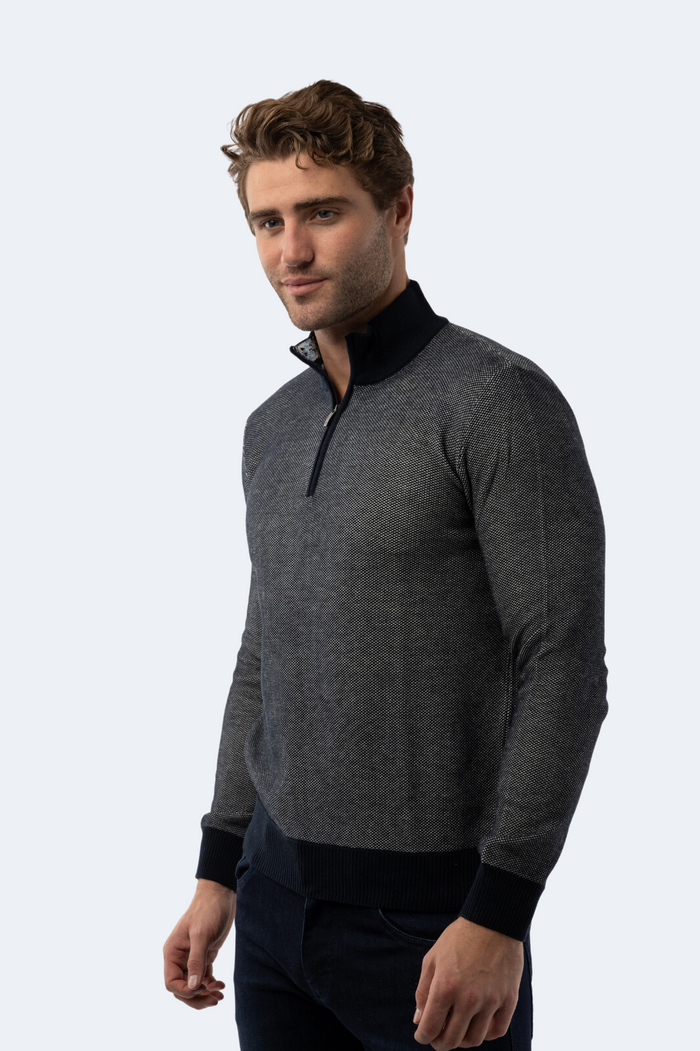 Knit Navy Quarter Zip
