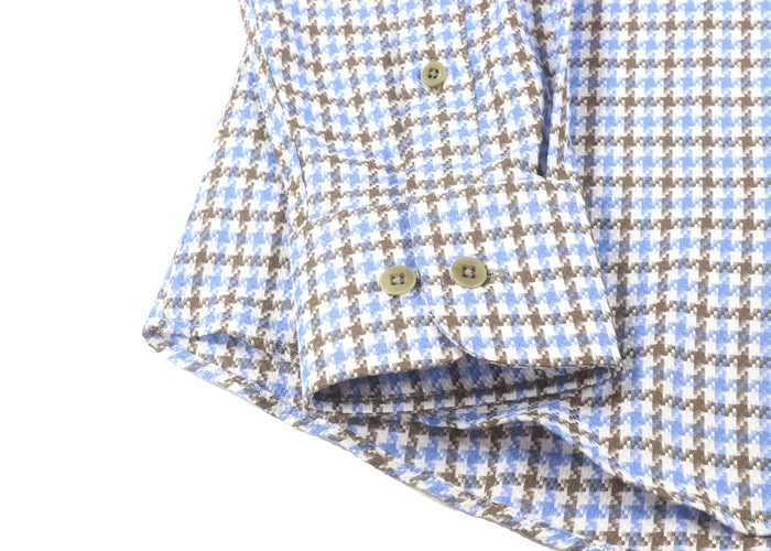 Leo Houndstooth Plaid Shirt