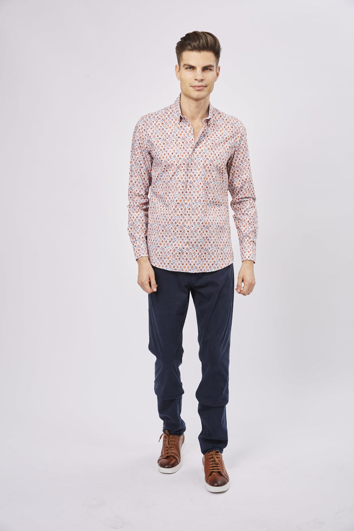 Leo Peacock Feathers Shirt
