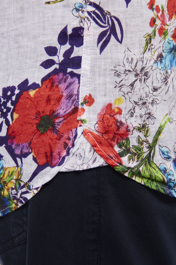 Leo White Floral Shirt