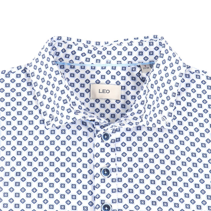 Leo White with Blue Box Polo