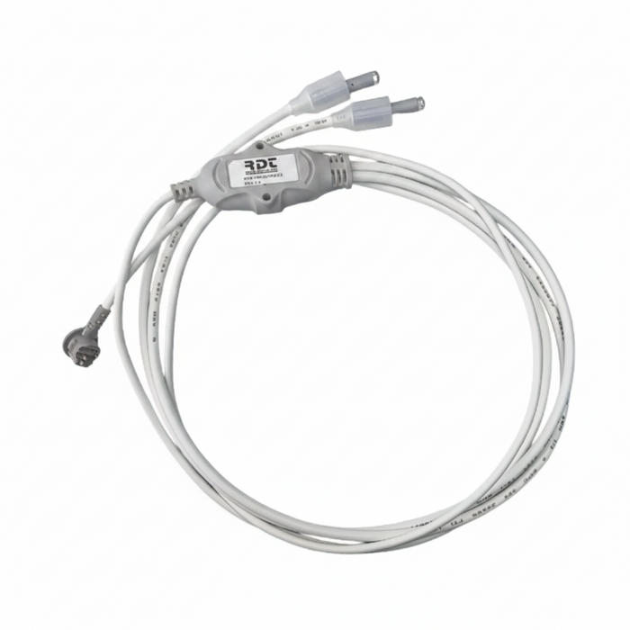 Rising Dragon 2 wire LED double mini spa light with grey housing and POL connector.