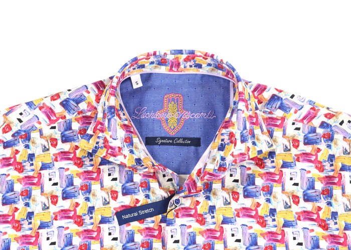 Light Blue with Rectangles Shirt