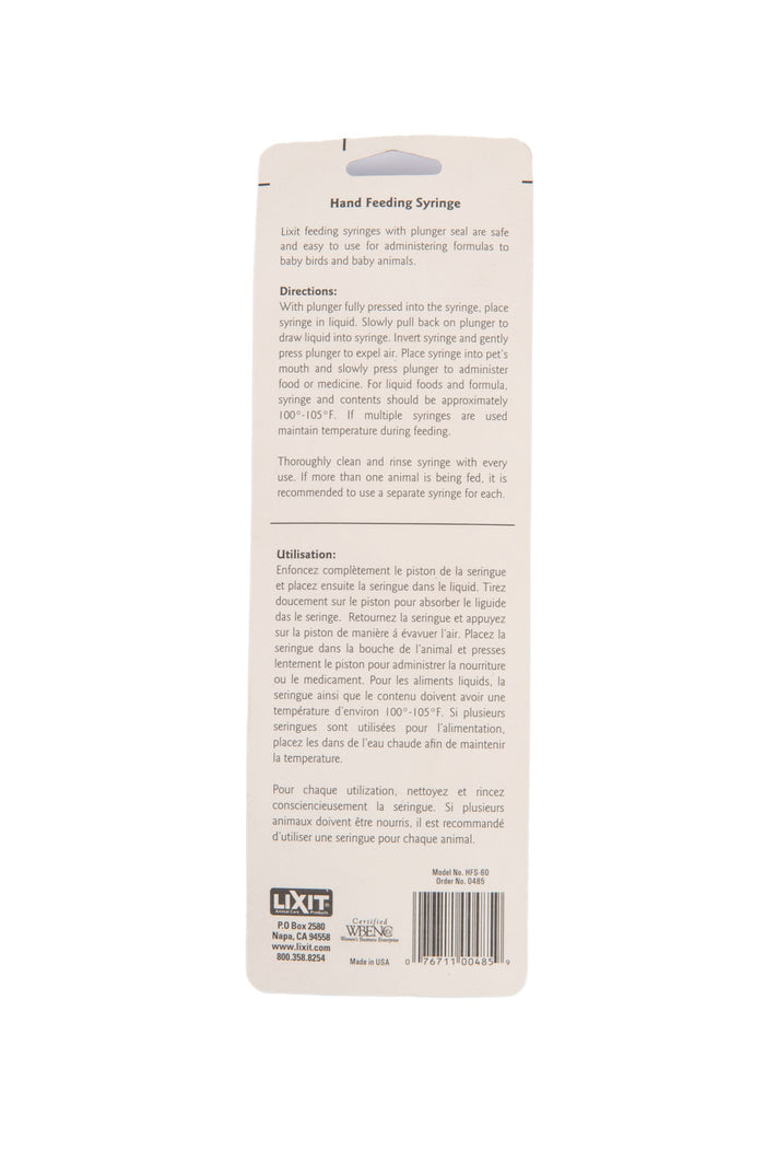 Lixitn Handfeeding  Syringe 60ML
