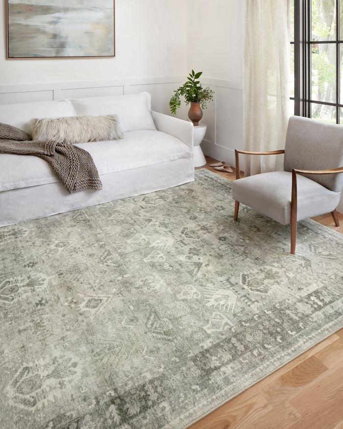 Loloi II Rosette Rug | Steel / Graphite Loloi