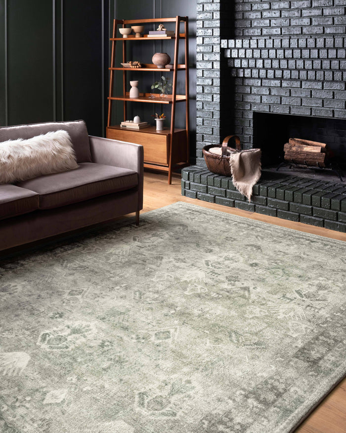 Loloi II Rosette Rug | Steel / Graphite Loloi