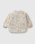 Loulou Lollipop Long Sleeve Bib in English Garden — front view on white background