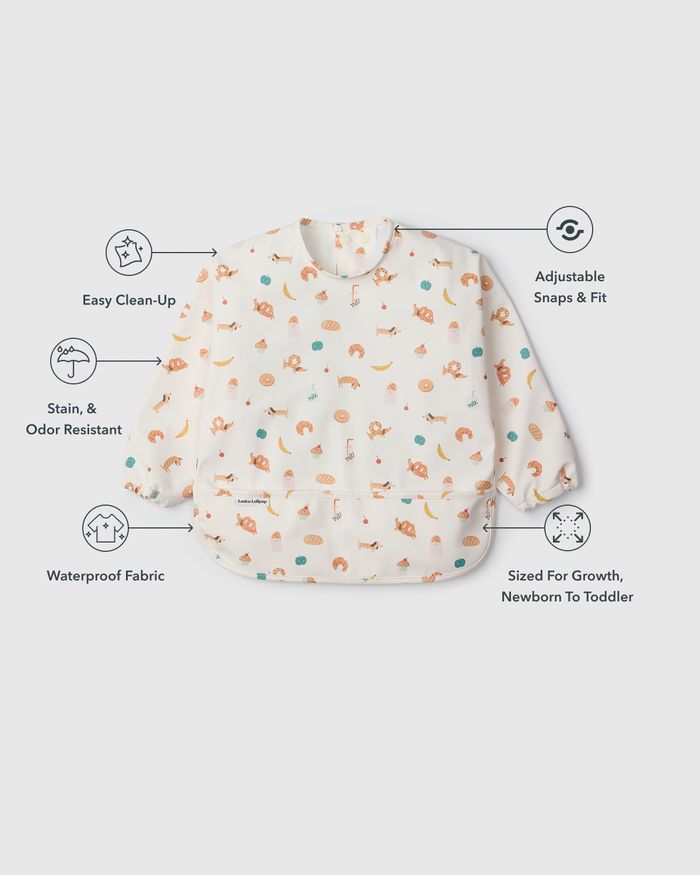 Long Sleeve Bib - French Breakfast