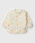 Loulou Lollipop Long Sleeve Bib in Safari Jungle — front view on white background