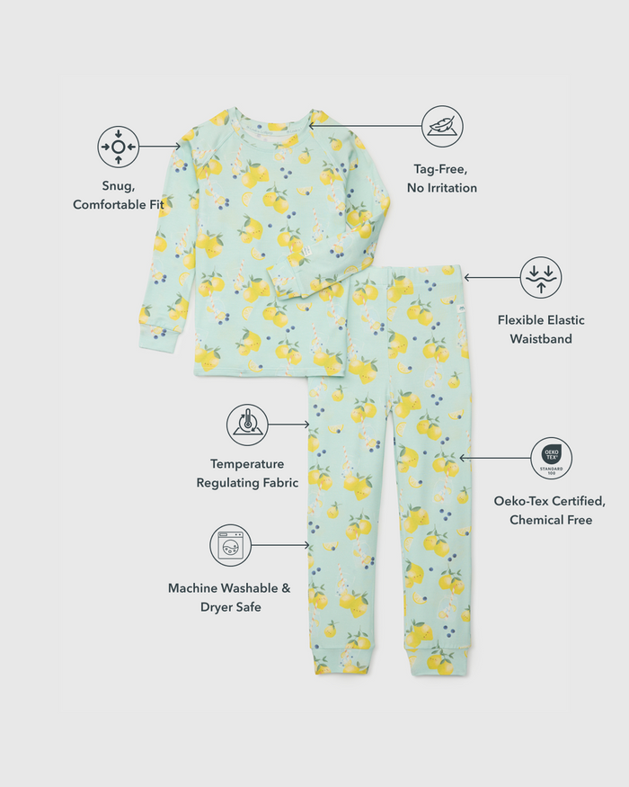 Long Sleeve Pajama Set - Lemon Squeezy