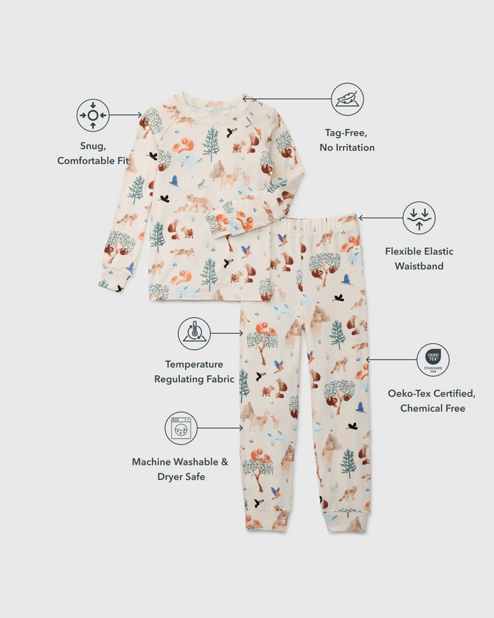 Long Sleeve Pajama Set - Llama Adventures