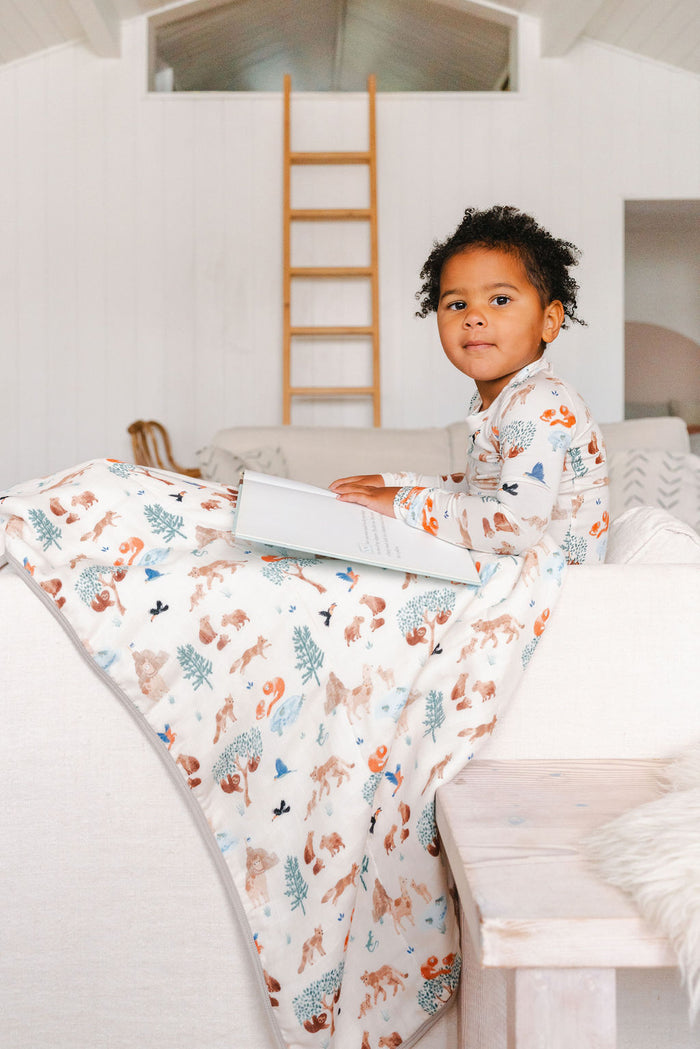 Kids Muslin Blanket - Llama Adventures