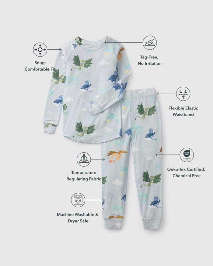 Long Sleeve Pajama Set TENCEL™ - Magical Dragons