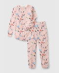Loulou Lollipop Long Sleeve Pajama Set in Unicorn Ballet — front view on white background