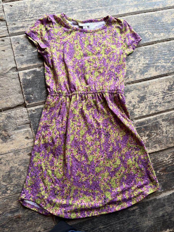 LuLaRoe Mae Dress - girl's 8 purple floral