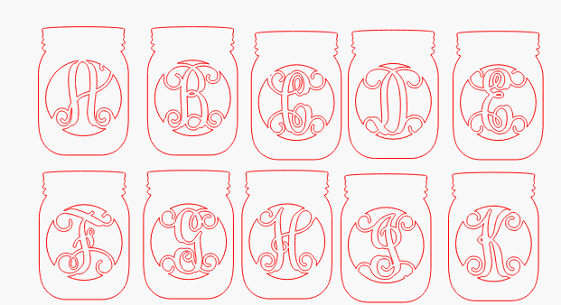 Mason Jar Monogram