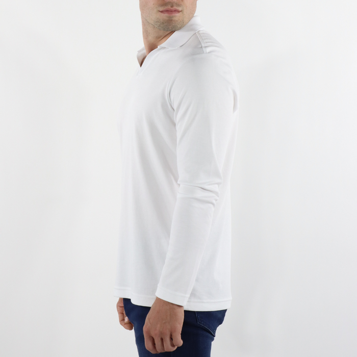 Max Colton White Long Sleeve Collar Shirt