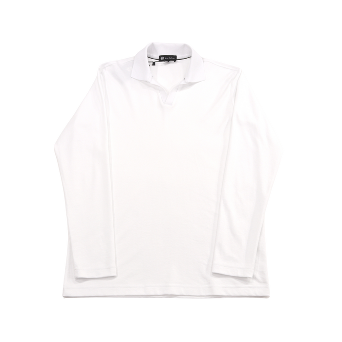 Max Colton White Long Sleeve Collar Shirt