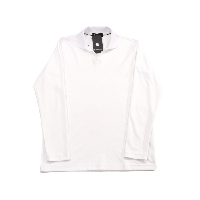 Max Colton White Long Sleeve Collar Shirt