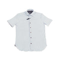 Max Colton White with Light Cyan and Black Circles Short Sleeve Jersey Knit