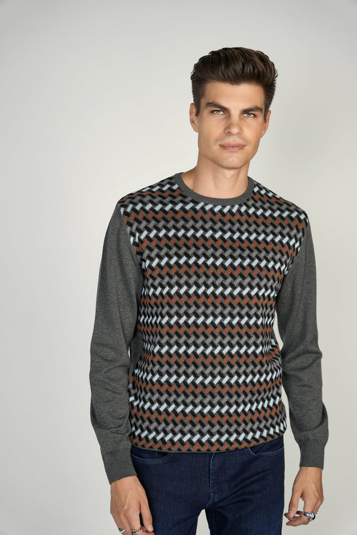 Melange Dark Grey Crewneck
