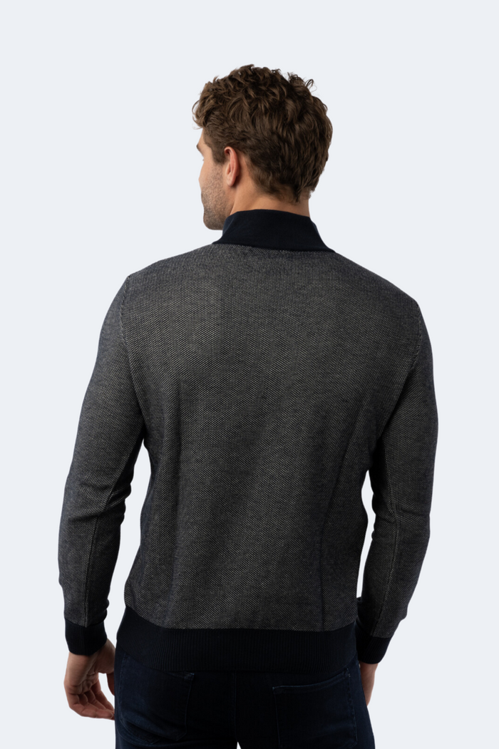 Melange Dark Grey Quarter Zip