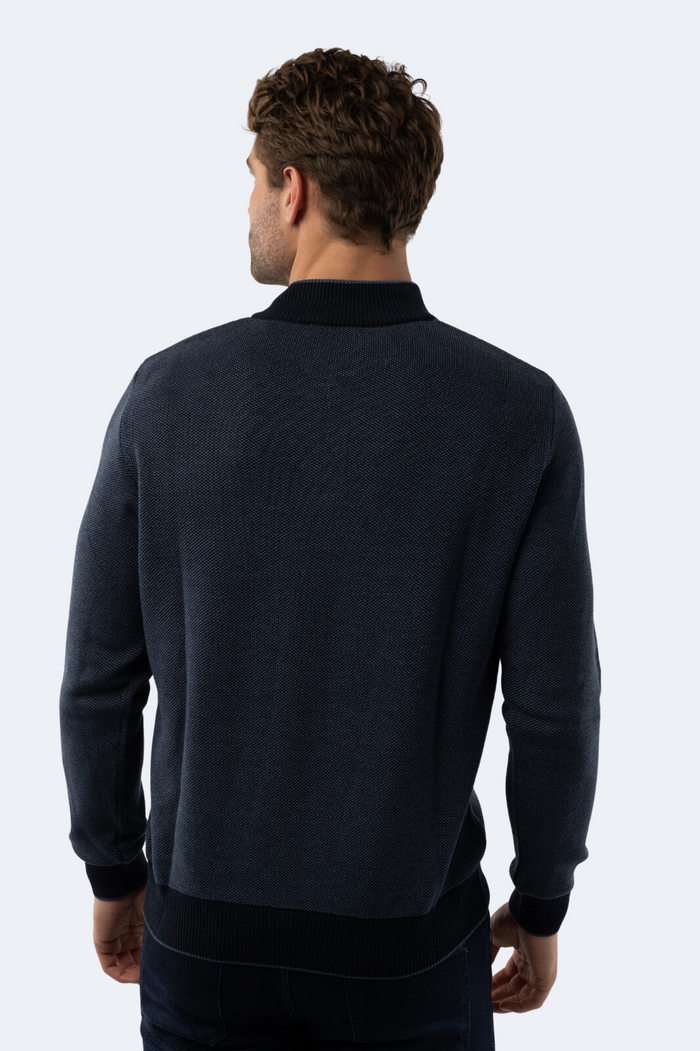 Melange Dark Indigo Quarter Zip