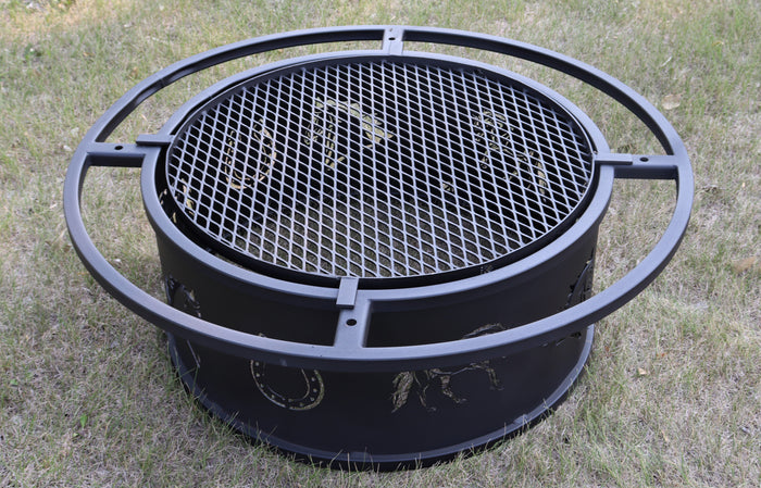 Metal Fire Pit with Standard Grill
